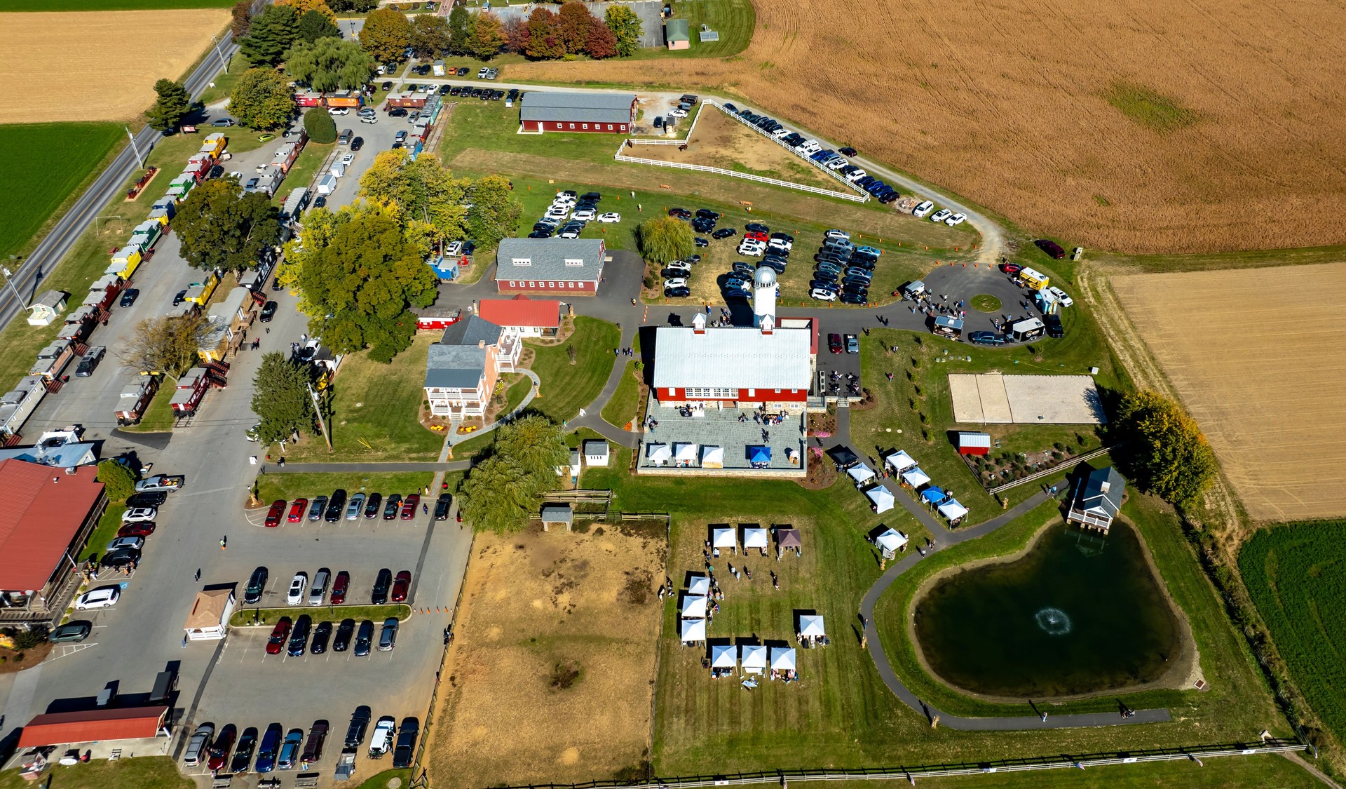 Aerial View of a Vibrant Community Event 