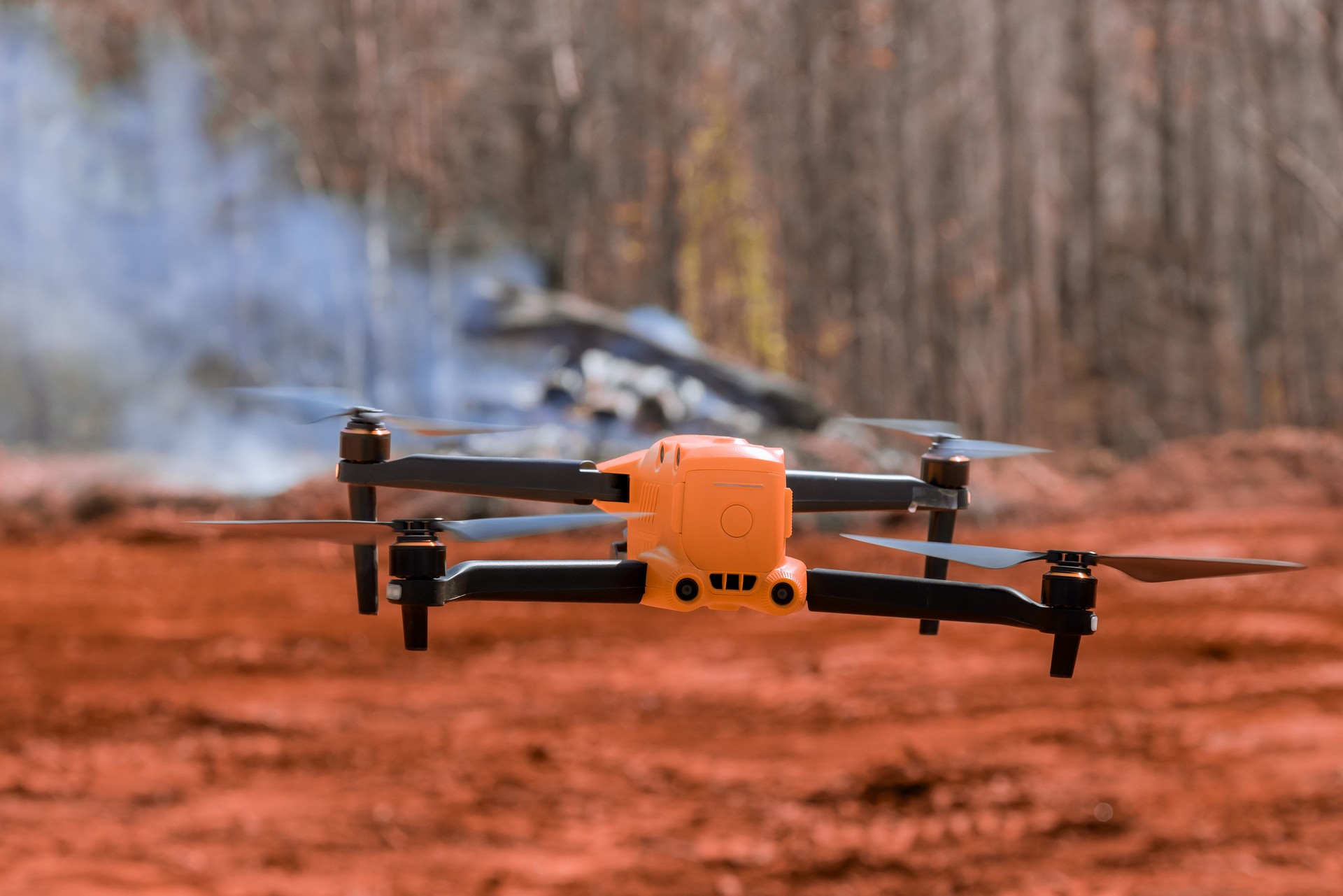 Engineer architect check controls the construction process at using drone in construction site